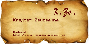 Krajter Zsuzsanna névjegykártya